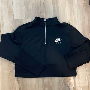 Nike Air Black Half-Zip Cropped Pullover